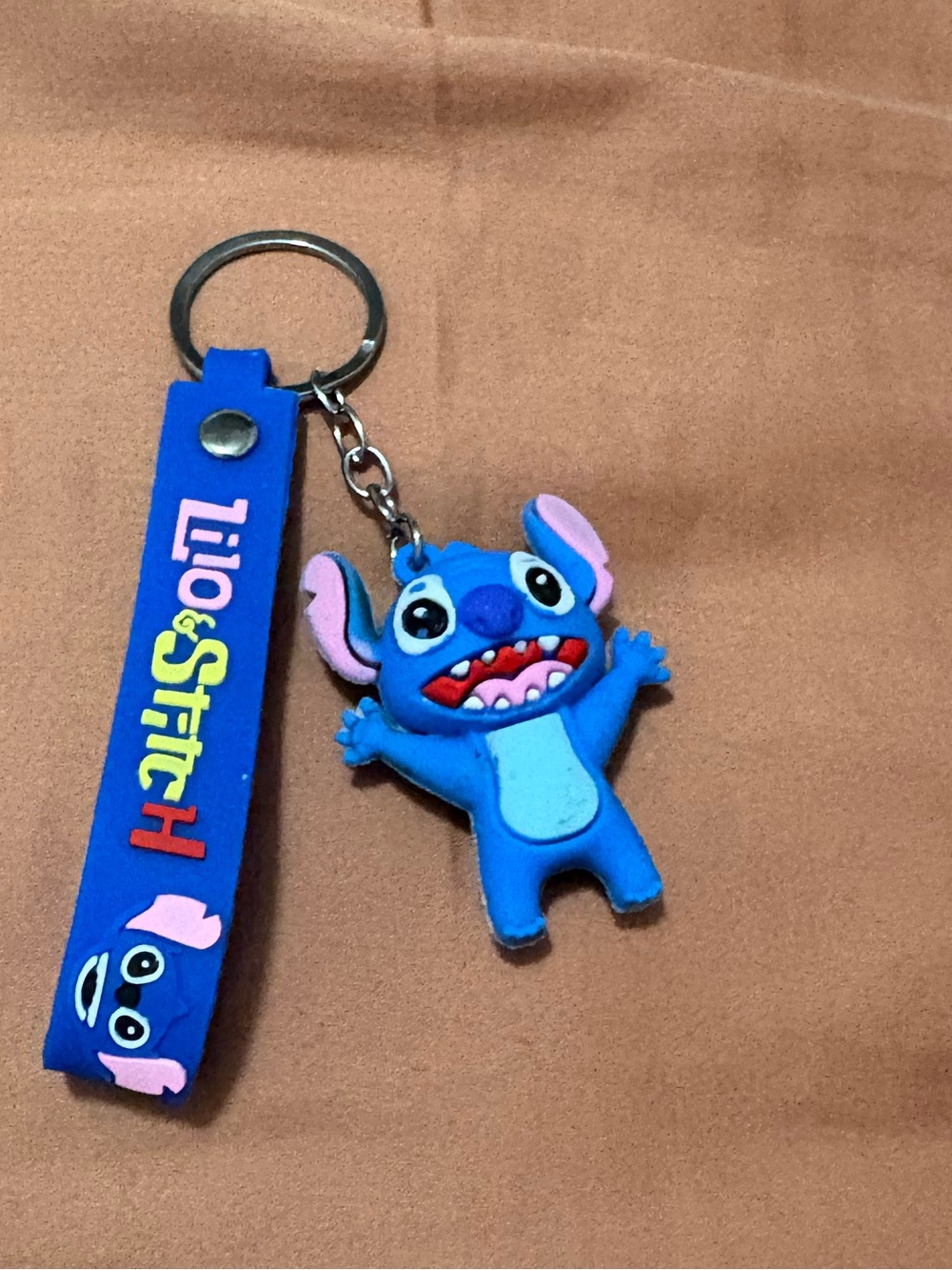 Blue Stitch Character Key & Card Holder Keychain